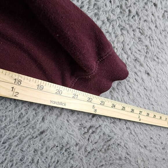 Carhartt Shirt Mens Large Tall Burgundy Red 1/4 Button Long Sleeve Sweatshirt - Picture 6 of 8